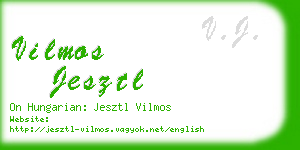 vilmos jesztl business card